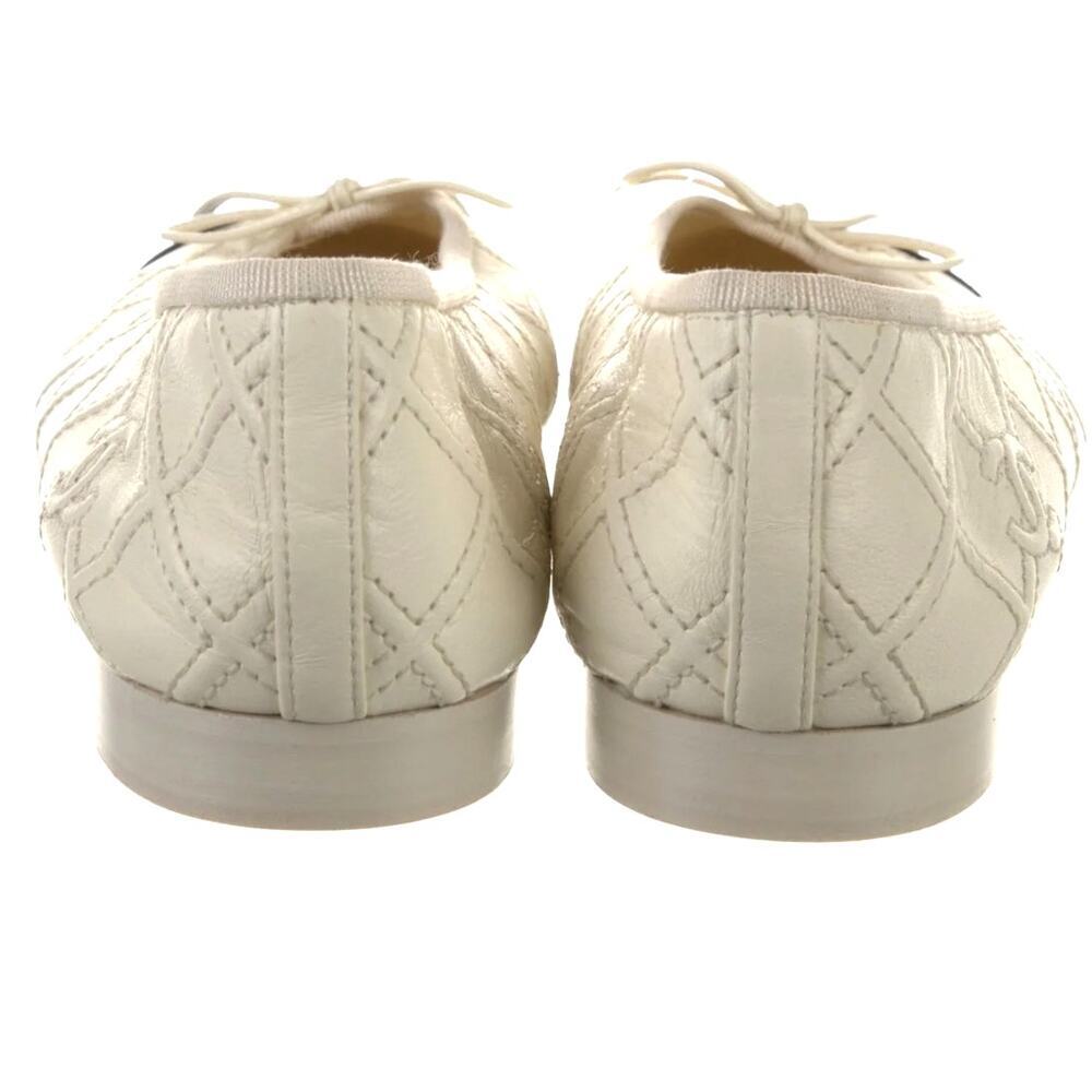 Chanel Off-White Black Toe Ballet Flat - Picture 7 of 9